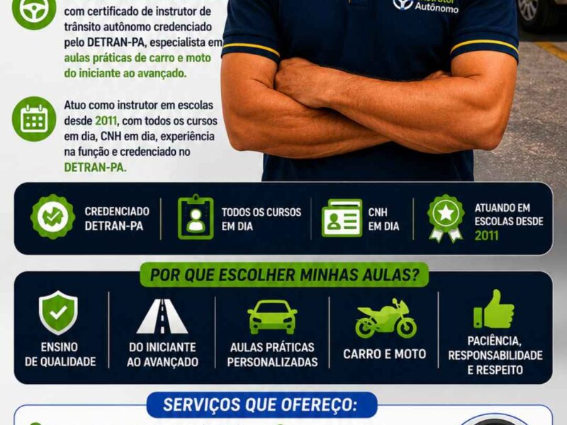 Instrutor de Trânsito em Altamira - Weliton Lima