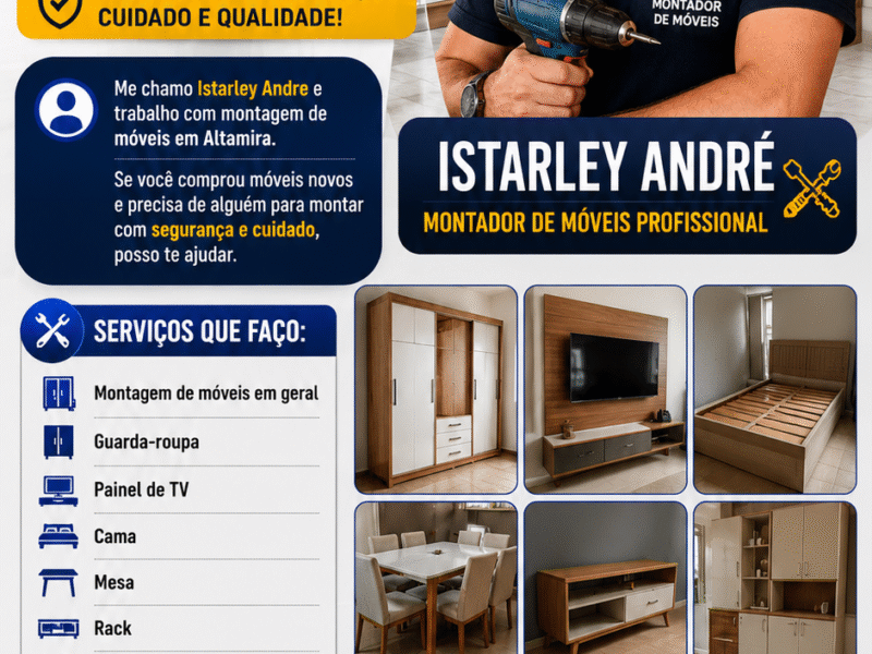 Montador de Móveis em Altamira – Istarley Andre