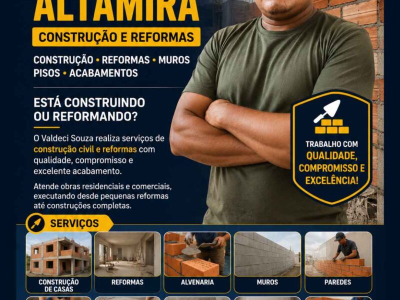 Pedreiro em Altamira | Construção e Reformas