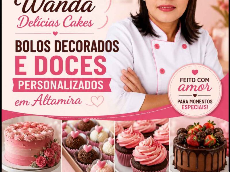 Bolos, Doces, Salgados para Festas e Tortas em Altamira - Wanda Delícias Cakes
