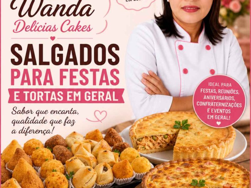 Salgados para Festas e Tortas em Altamira | Wanda Delícias Cakes