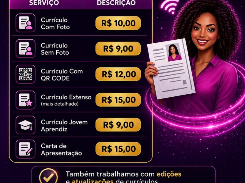 Currículo Online em Altamira e Serviços Digitais